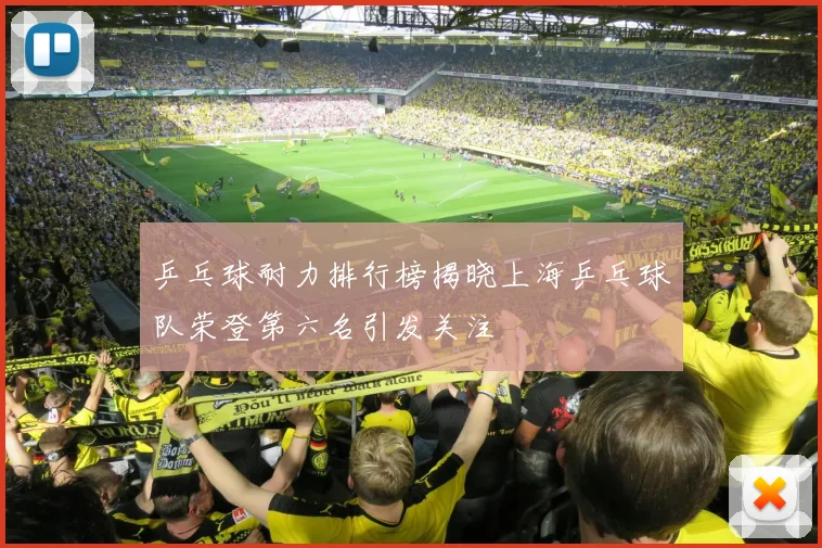 乒乓球耐力排行榜揭晓上海乒乓球队荣登第六名引发关注